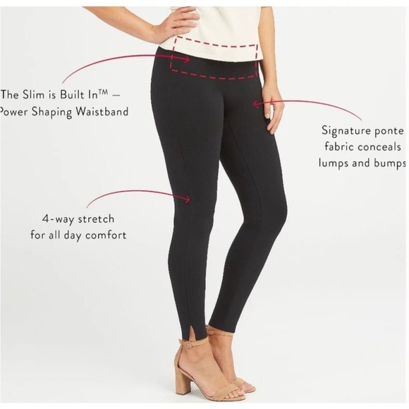 SPANX Ponte Ankle Leggings Black 1X - Picture 11 of 15